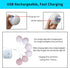 Borelor Lights,3-Inch IP68 16 Decorations(1 Pack) Floating Pool USB Rechargeable & Remote Control Globe Lamp Waterproof