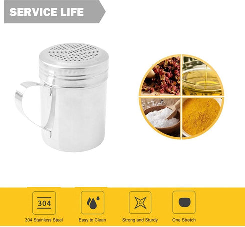 Popcorn Scoop and Salt Shaker, Stainless Steel Scooper for Filling Foods into Bags, Home Theater Popcorn Machine