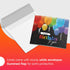 Set 7.25" 7.25" 25 Pack Square Greeting Cards - White Blank Half Fold Cards with Envelopes - Great for Holiday