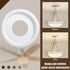 4 9.8" 4" Moukeren Pieces Ceiling Medallion Molded PU Ceiling Fan Medallions for Light Fixtures OD x ID Smooth White