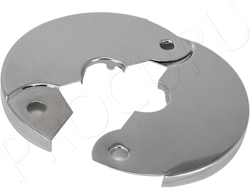 4-Pack 1/2-Inch CTS (5/8" OD) E3755 Hinged Split Escutcheons, Chrome Pipe Cover Plates with Screws, for 1/2" Copper, PEX Pipe