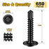 (650Pcs) #8×1" Black Self Tapping Screws, 410 Black Metal Screws, Oxide Stainless Steel Truss Head Self Drilling