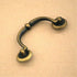 HAOWwW Closet 90mm (NO.60) Drawer Pulls Double Hole Yellow Antique Brass Color Antique Small Hanging Pull Cabinet Door