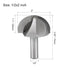 uxcell Router Bit 1/2" Shank 2" Cutting Dia. Core Box 2 Flutes Carbide for Woodworking Carpentry Milling Cutter Tool