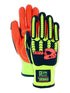 MAGID Impact Level 2 TPR Resistant Work Gloves, Size 8 (Medium), 1 Pair, High Visibility, Sandy Nitrile Coated