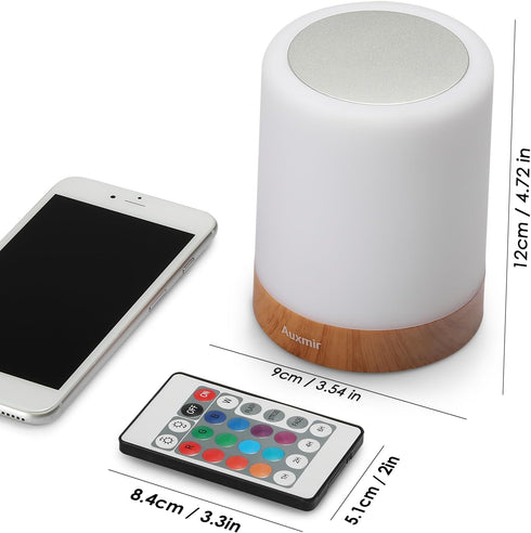 Night Light, LED Touch Bedside Table Lamp, Multi-Colour, USB Rechargeable, Portable for Baby Bedroom