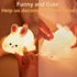 Beszeith Dimmable Big Face Rabbit Silicone Night Light for Kids,Cute Animal Lamp, Easter Rabbit,Gifts Light up Bunny