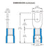 Baomain Insulated Fork Spade Wire Connector, Electrical Crimp Terminal 14-16AWG, USA #8 Blue, 100PCS