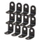 uxcell 12pcs Angle Bracket Metal 12x12mm Black Corner Brace Fastener L Shaped