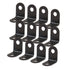 uxcell 12pcs Angle Bracket Metal 12x12mm Black Corner Brace Fastener L Shaped