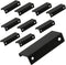 LC LICTOP 80mm/3.15" Black Mount Finger Edge Pull | Concealed Handle for Home Kitchen Cabinet (10Pcs)
