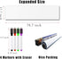 Self Adhesive White Board Paper - Dry Erase Wall Stickers Roll 17.7" x 78.7" (6.5 Feet) Message Board Wallpaper Decal for School/Office/Home/Kid/Art/Decoration, Safe for Adults & Kids with 4 Markers by Gretess