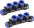 PK-12(12mm) OD Quick Release Connectors Manifold, Inline Union Fittings, 10 PCS Air Push Quick Fittings Kit