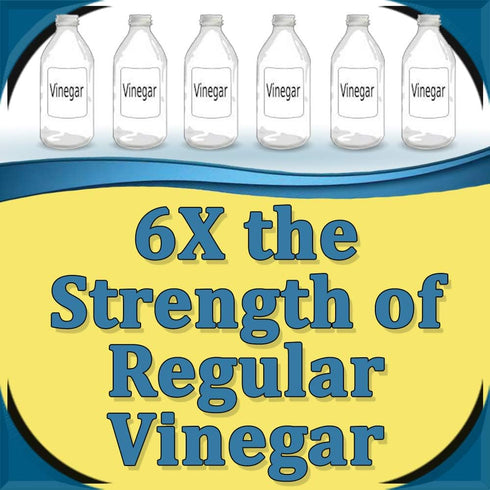 30% 6X (128 Oz Natural Armor Vinegar Industrial Strength Cleaning Agent Concentrate - Stronger Than Regular Vinegar
