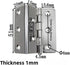 OQWKYK 2 Inch Hardware(51X15x1.0 One-Piece Eight Holes Triple Fold Hinge Iron Hinge for Cabinet Bedside Table Furniture