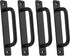 4 Pack Black Sliding Barn Door Handles, Push Pull Bar Handles for Wooden and Glass Doors, Heavy Duty Aluminum Steel