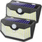 HMCITY 120 LED Outdoor Solar Lights with Motion Sensor and 3 Lighting