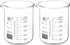 PATIKIL 2 Pack 300ml Low Form Glass Beakers, 3.3 Borosilicate Glass with Graduated Scale