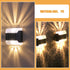 2pcs FRCOLOR Solar Wall Sconce Lights Warm White Waterproof Outdoor Solar Powered Lighting for Garden Patio Yard Fence
