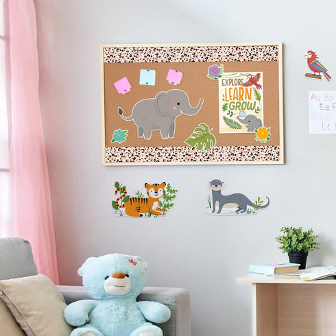 CTP Jungle Friends Blush Leopard EZ Border Bulletin Board Accents for Classroom Decorating (Creative Teaching Press)