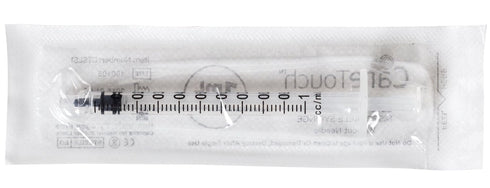 Care Touch CTSLS1-VC Luer Slip Syringe 1ml - 100ct, No Needle
