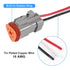 4pcs 2-Pin Waterproof DT Connector Male and Female Wire Connectors with 16AWG Wires and Heat Shrink Tubes