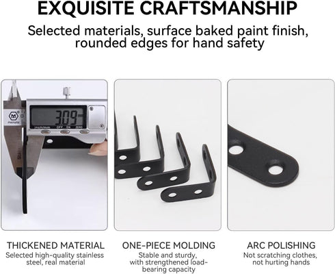 XVTHOAKU 20PCS 1.57x1.57 Inch 80 Stainless Steel L Right Angle Support Brackets Includes Screws Heavy Duty Corner