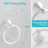 Set, 4-Piece Set BGL Bathroom Accessories White Paint Expandable Towel Bar Bathroom Accessory Wall Mounted Towel Ring
