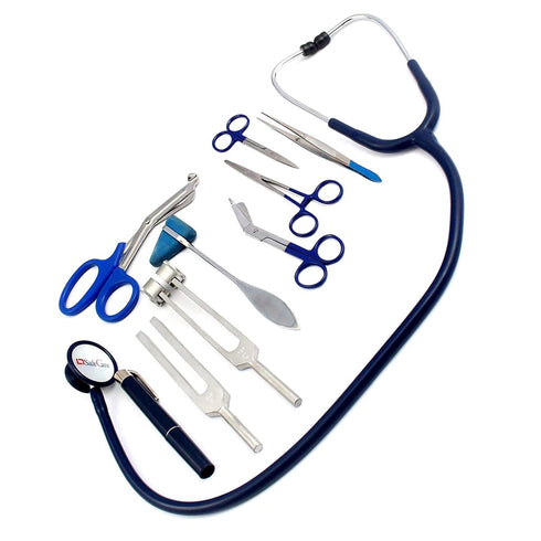 AAProTools 9 Piece Diagnostic Kit in Blue Ideal for EMT, Nursing, EMS and