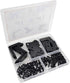 24 Pack L Bracket Corner Brace Sets, 1.57x1.57 Inch Black Stainless Steel 90 Degree Brackets with Screws