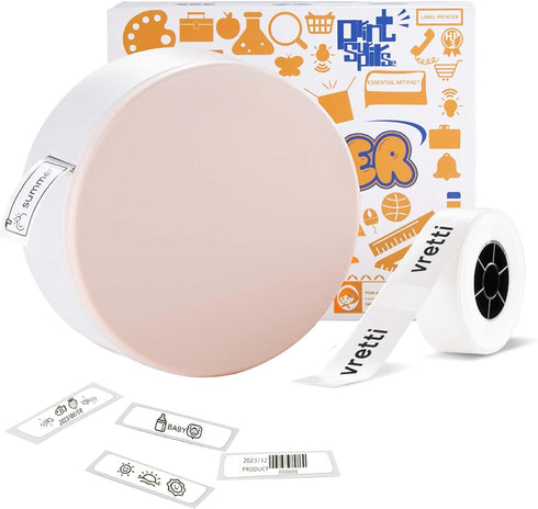 vretti HP3 Label Machine Maker with Tape - Portable Thermal Mini Label Printer, Bluetooth Wireless Connection for
