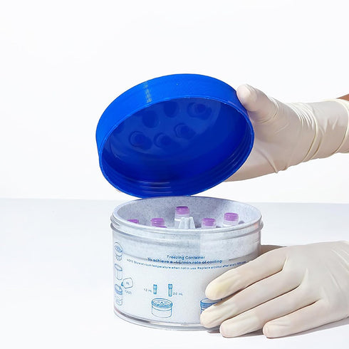 Cryogenic Storage Box, Polycarbonate Jar for 1.5/2.0mL Cryogenic Tubes, 18 Place