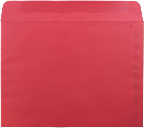 JAM PAPER 9 x 12 Booklet Colored Recycled Envelopes - Red Recycled - 25/Pack