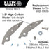 Klein Tools 89555 Replacement Blades for Tin Snips Klein Tools Cat. No. 86556 Cut Tin, Copper, Aluminum, More by Klein Tools