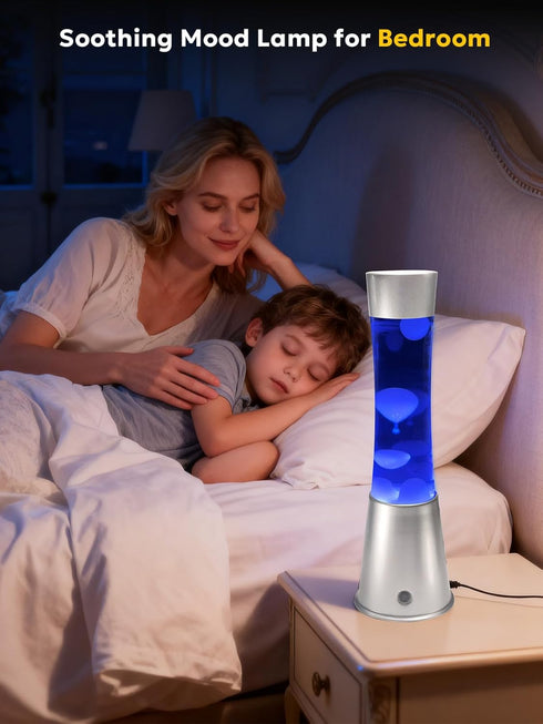 Remote,17-Color Lamp,15.5 Inch AONESY Liquid Motion Lamps with Changing Mood Large LED Night Light, Soothing Table Lamp