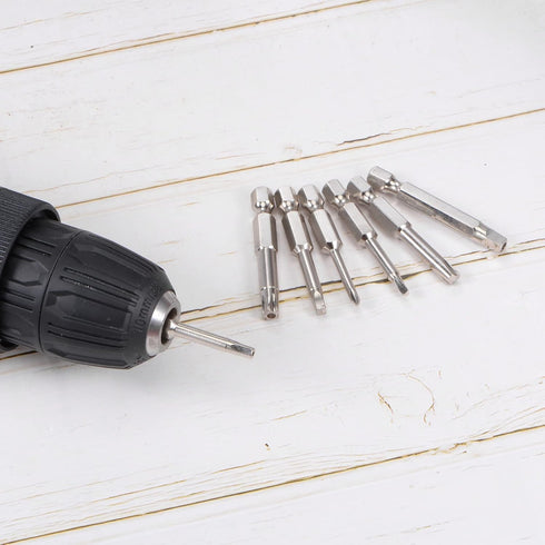 5pcs Y3 Tri-point Screwdriver Bit, 1/4" Hex Shank 2" Length Magnetic Y Type Power Tool
