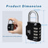 RESET-060 4 Digit Combination Lock Outdoor Padlock for School Gym Sports Locker Fence Toolbox Gate Suitcase Hasp Black by RESET