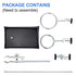 PATIKIL Lab Stand Set - 16 Inch Stand & Clamp Set with Flask Clamp & 2 Retort Rings for Chemistry Laboratory