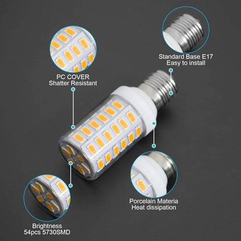 Bulb D28a Kel2811 D28X E17 6W 3000K 820LM 100-265V Bulb (2 Pack) Freezer LED Light Kei KEI Intermediate Base Soft White