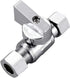 2 Pack Chrome Brass 3/8" Comp FIP x 3/8 Inch Compression MIP Quarter Turn Water Straight Angle Stop Valve