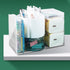 GpahrrDnij Thickened Transparent Acrylic Bookshelf Bookstand L Shaped Bookend Bookholder Fixed Desk Book Storage Device