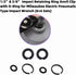 (6+6 Sets) 1/2 & 3/8 Impact Retaining Ring Friction Ring Anvil Clip with O-Ring for Milwaukee