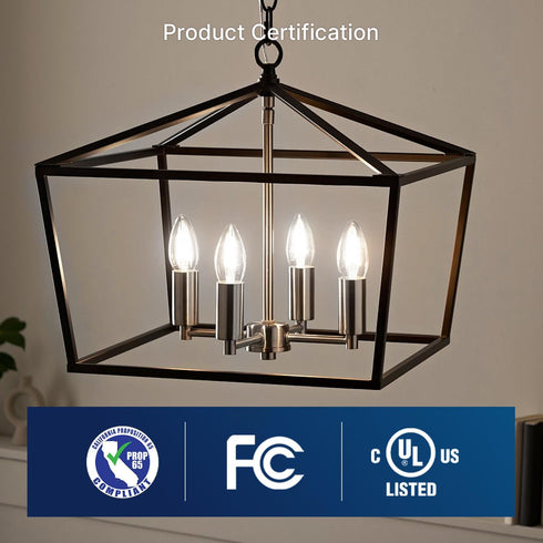 5000K B10 Dimmable E12 Bulbs, 40W Bulbs, 450LM, 12 Pack UL,CA65 FLSNT Daylight LED Candelabra Equivalent LED Chandelier