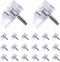 BokWin 20Pcs Clear Shelf Support Pegs 3mm (1/8 in) Plastic Cabinet Clips Holder,