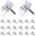 BokWin 20Pcs Clear Shelf Support Pegs 3mm (1/8 in) Plastic Cabinet Clips Holder,