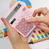 Office Desk Calculator, Cute Pink Calculator for Kids, Basic Desktop Calculator with Big Button Large Display