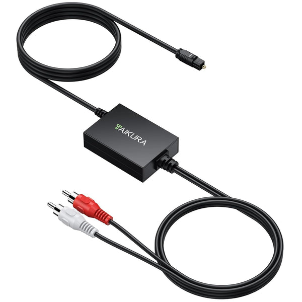 Optical to RCA Converter with Built-in Audio Amplifier Chip, Compact Plug and