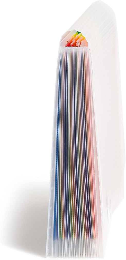 Smead Poly Desktop Expandable File, 24 Pockets, Flap and Cord Closure, Letter Size (70897)