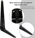 Uenhoy 10 Pack 8 Inch (8" 6") Shelf Brackets Heavy Duty Metal Floating Shelf Brackets, Black Corner Brace Wall Mount L
