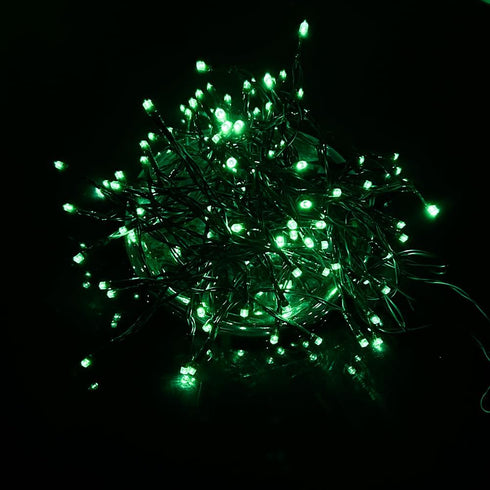 Taoushuleng 40ft 100 8 Solar String Lights Outdoor, Blackish Green Wire, LED with Lighting Modes